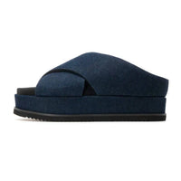 Roam - Denim Cross Stack Platform Sandals