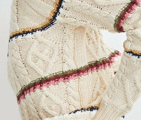Veronica Beard - Pre-loved Bruna Stripped Cable Knit Sweater