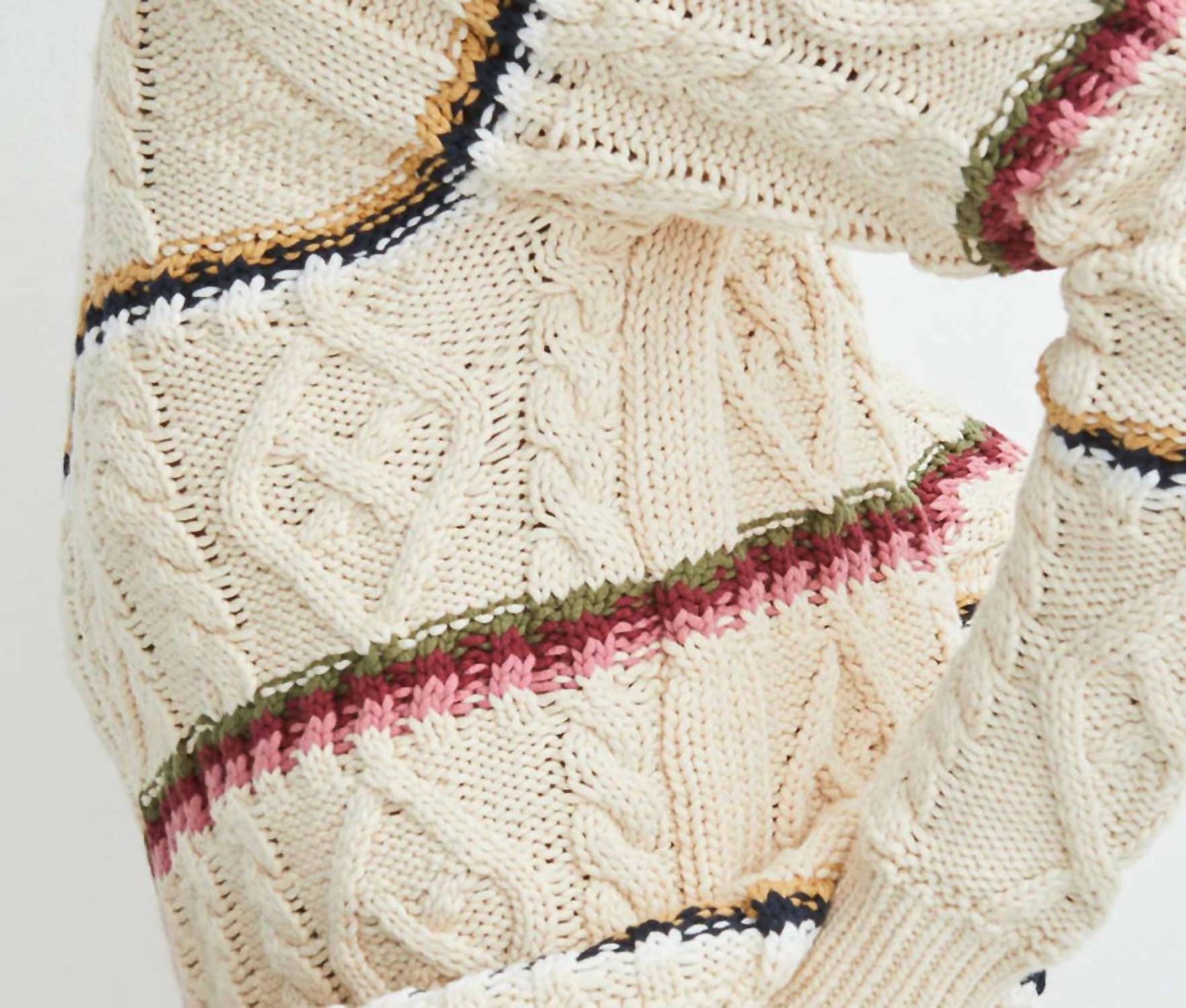 Veronica Beard - Pre-loved Bruna Stripped Cable Knit Sweater