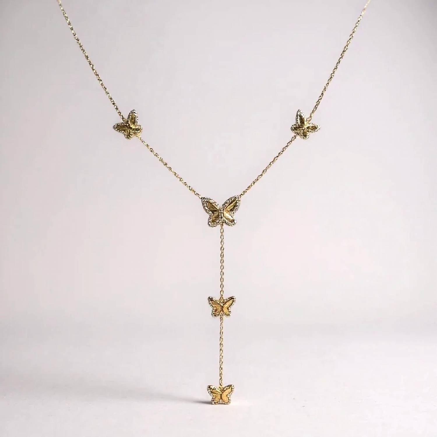 Allison Avery - Women's Butterfly Lariat Necklace