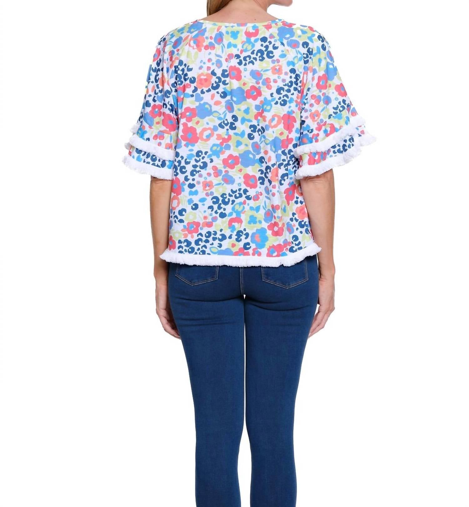 Multiples - Blossom Breeze Fringe Top
