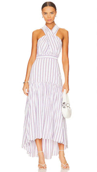Veronica Beard - Radley Striped Poplin Midi Dress