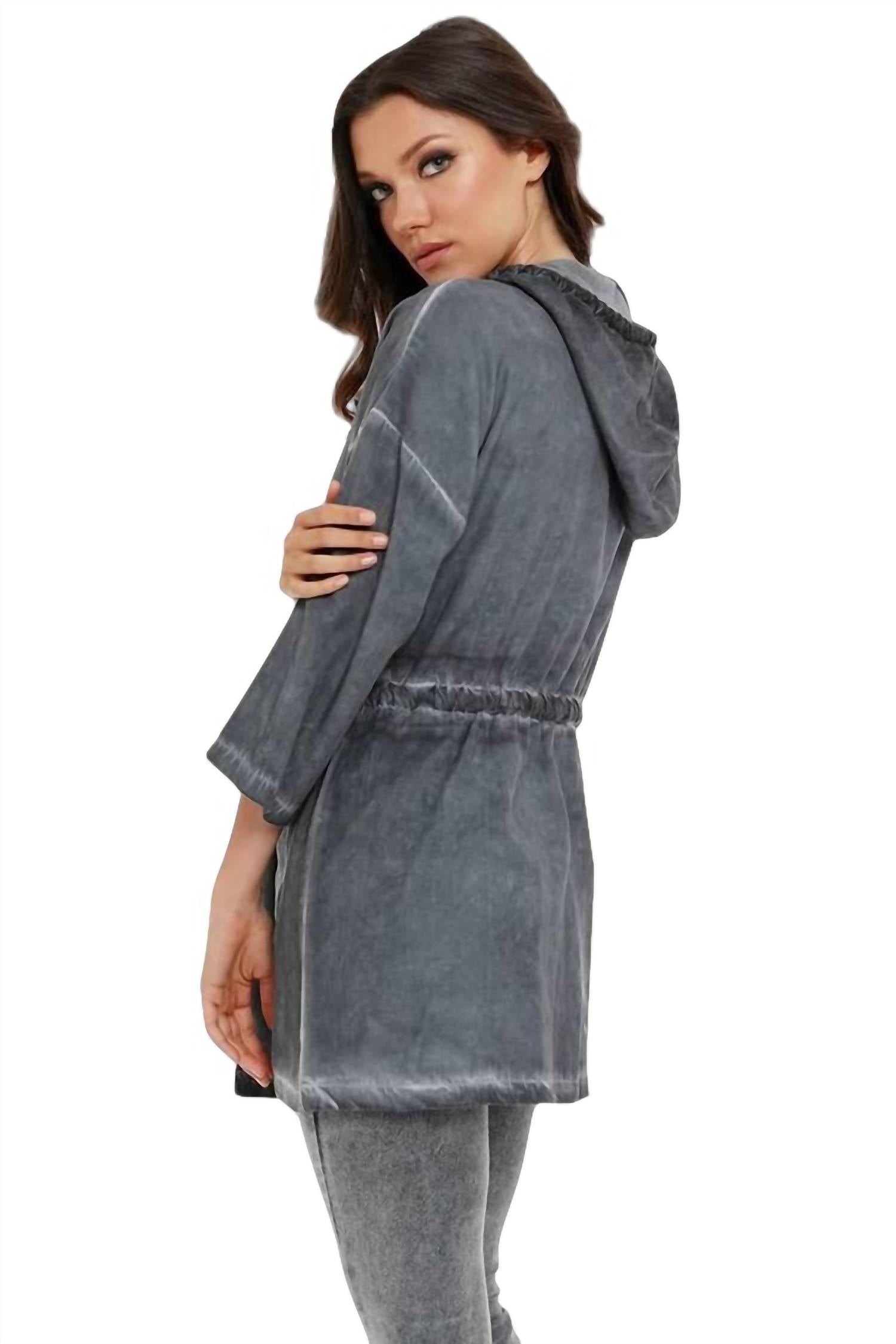Jennifer Hooded Long Trench Coat