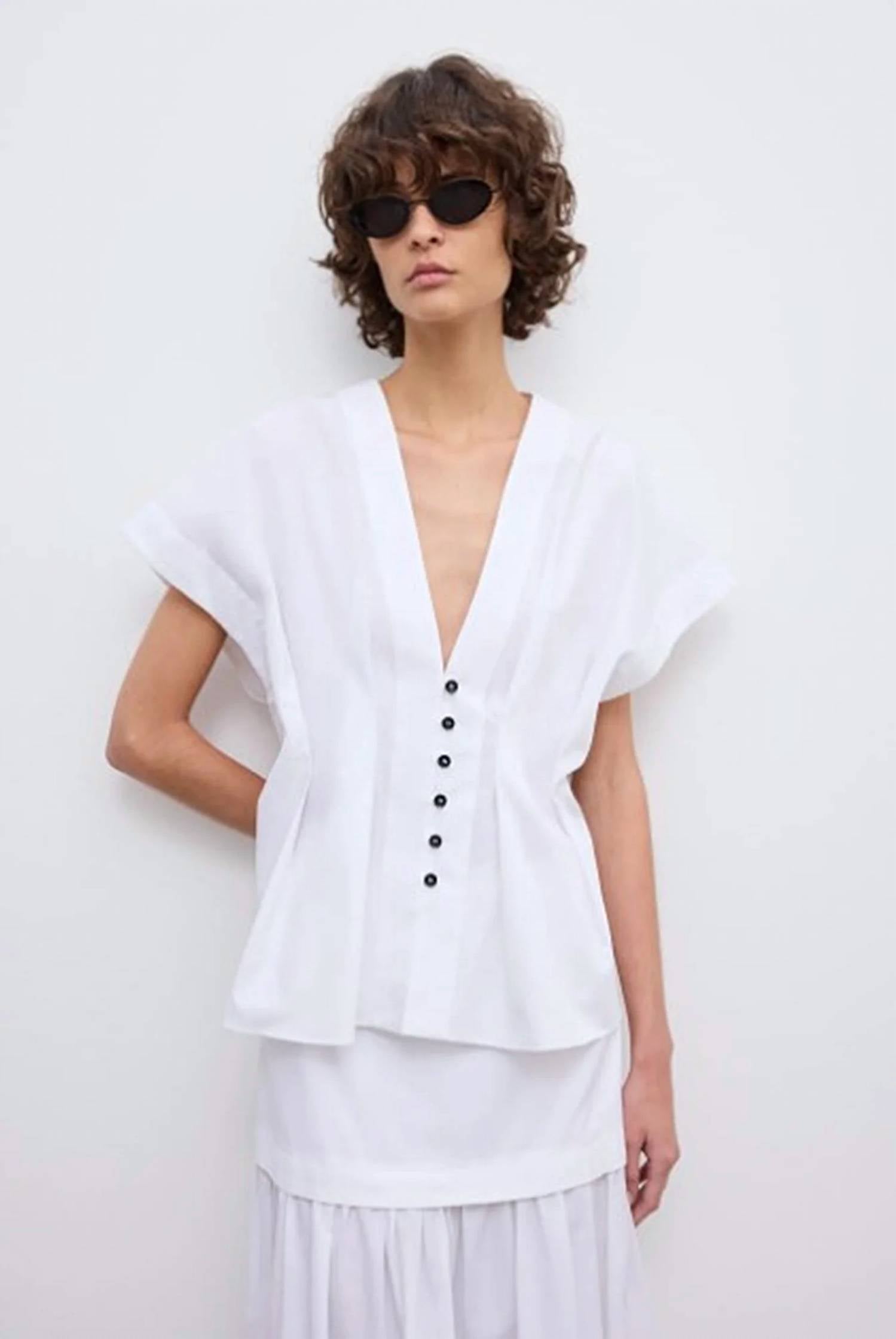 House Of Dagmar - Cinched Cotton Top