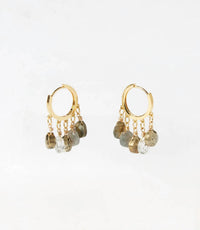 Native Gem - Women's Gemstone Huggie Earrings