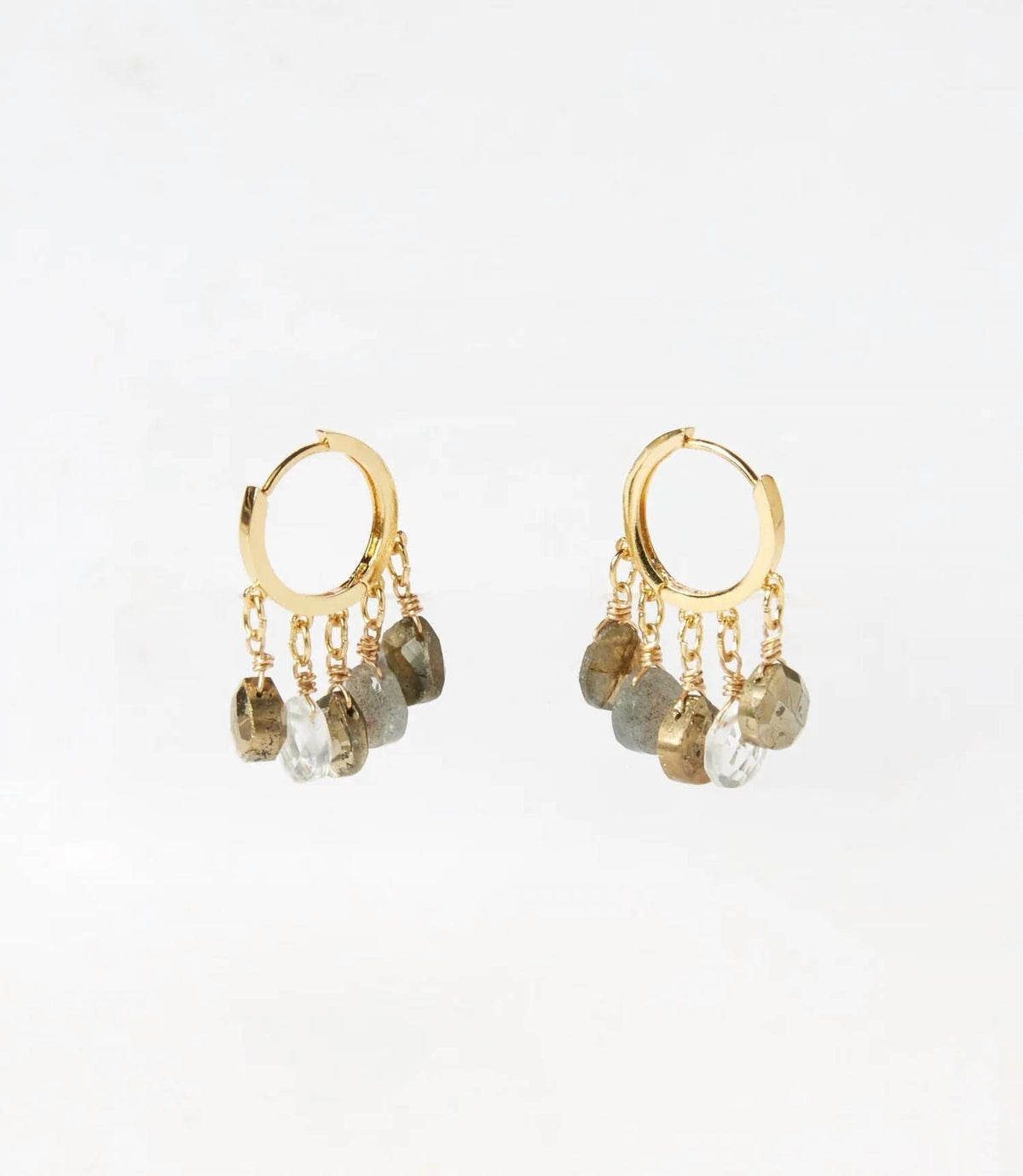 Native Gem - Women's Gemstone Huggie Earrings