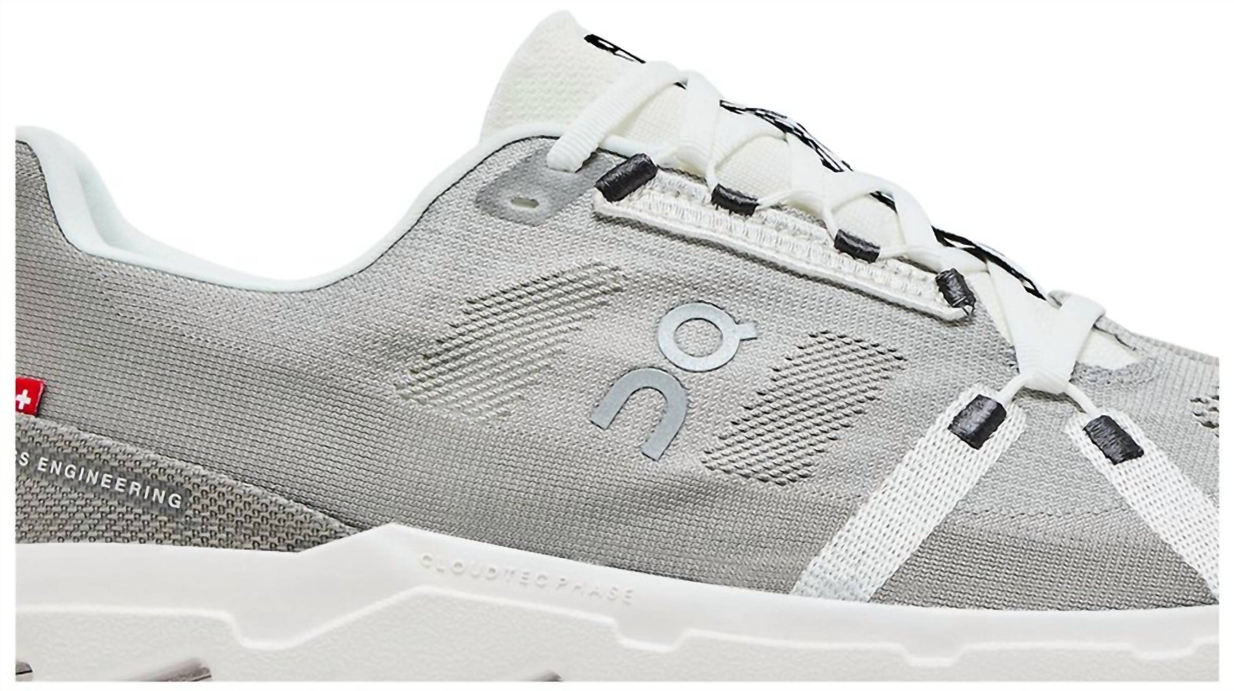 On Men's Cloudeclipse Running Shoes in alloy white 2 - men's shoe - alternate view