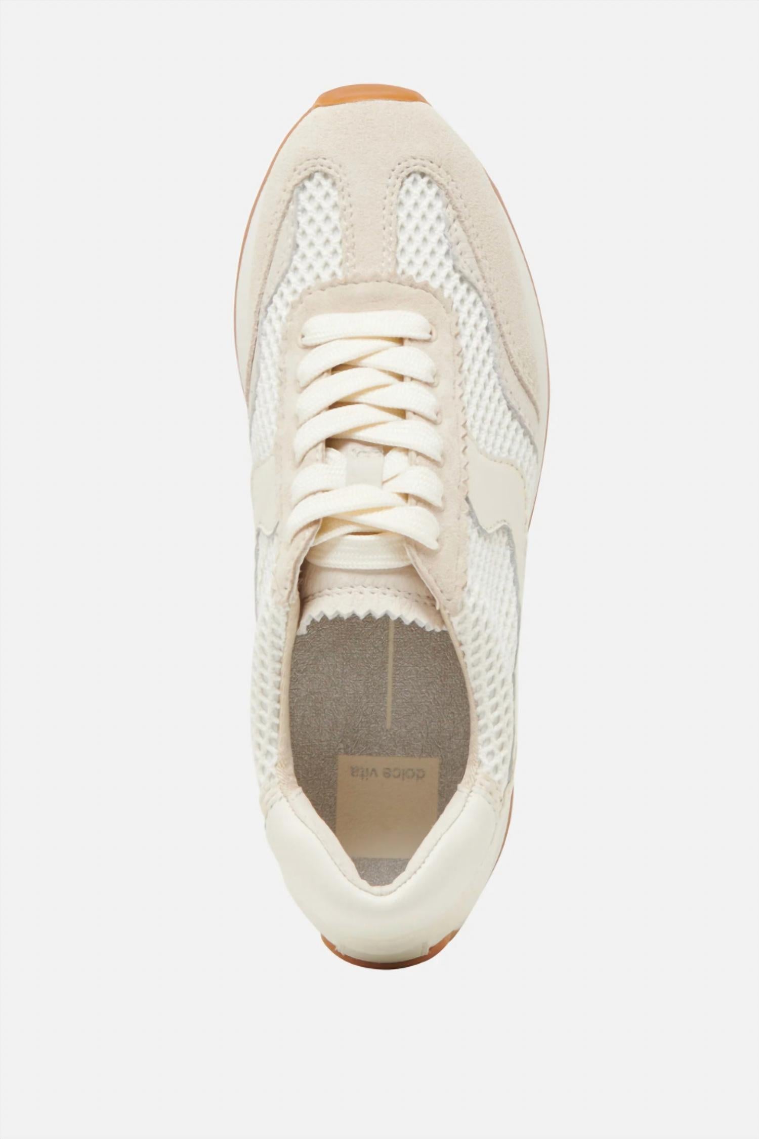 Dolce Vita Women's B.ntcd Mesh Sneakers in white woven mesh - women's sneaker - detail view