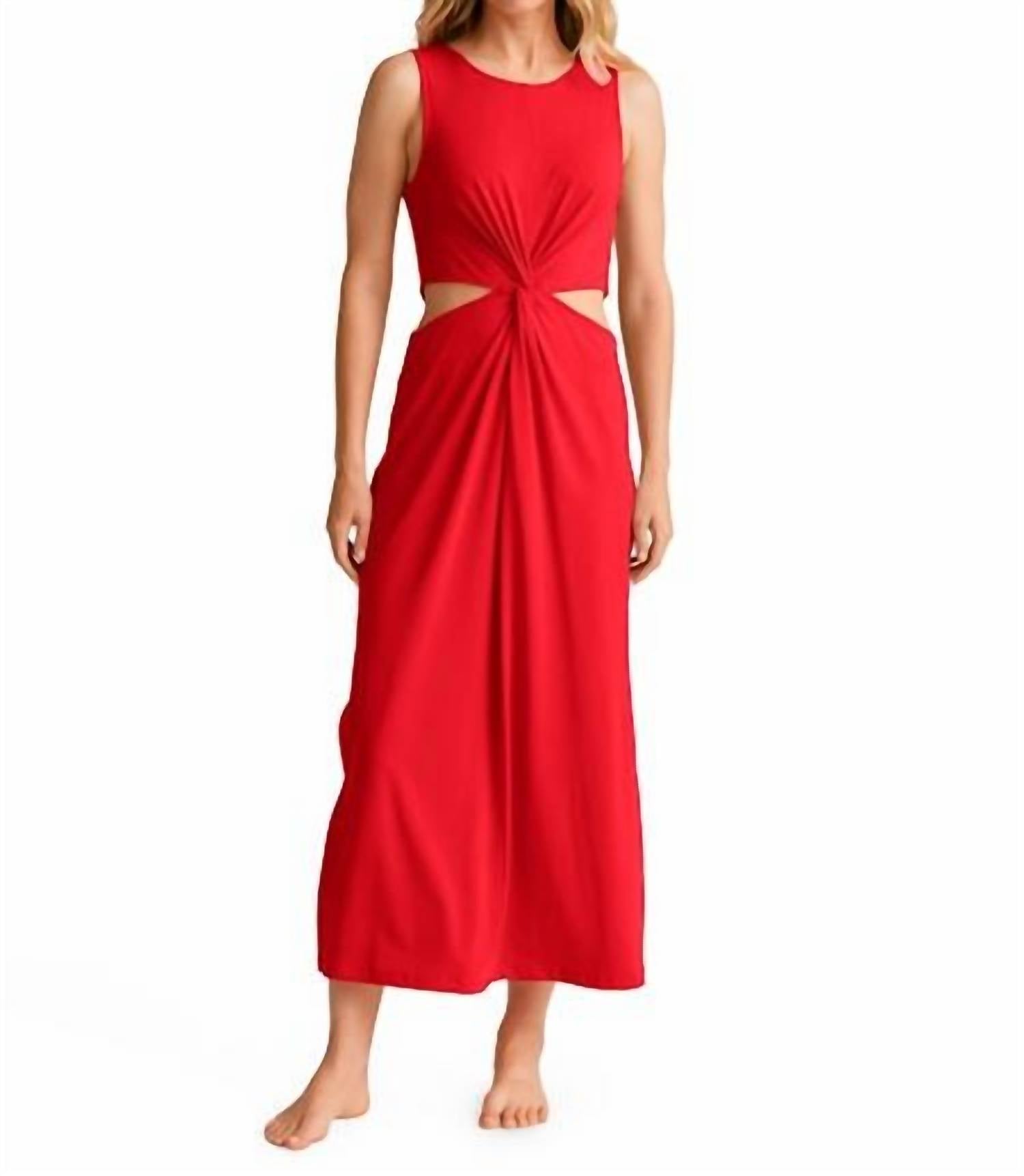 Beyond Yoga - Around The World Front Twist Midi Dress
