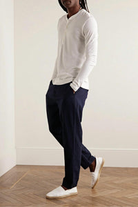 Orlebar Brown - Lockhart Slim-fit Cotton-blend Henley T-shirt - Plus