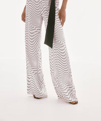 Joseph Ribkoff - Dot Print Belted Wide Leg Pants