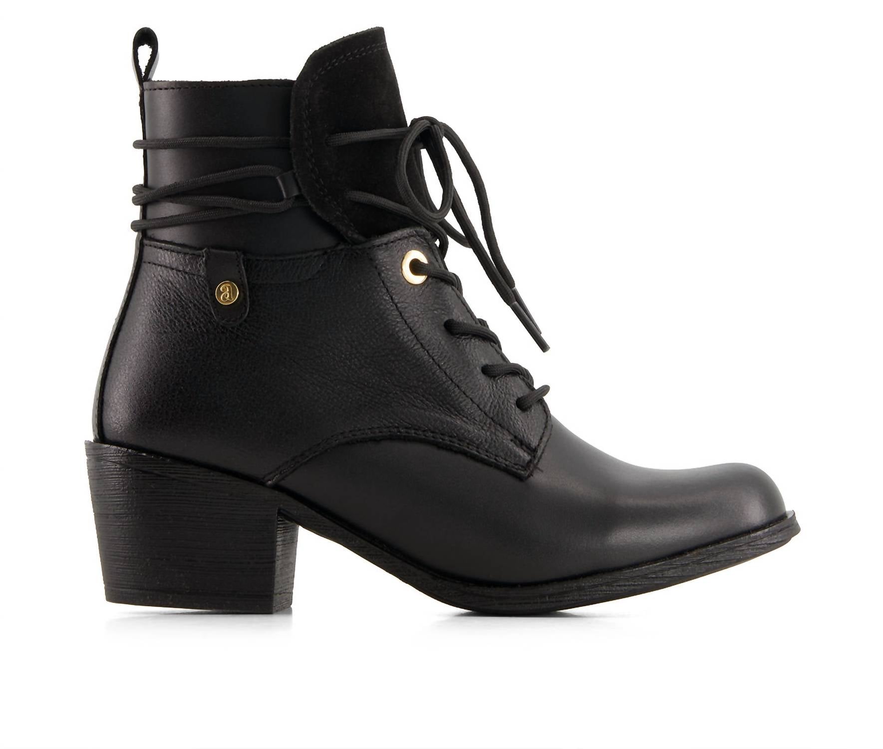Andrea - Women's Leather Lace Up Ankle Booties