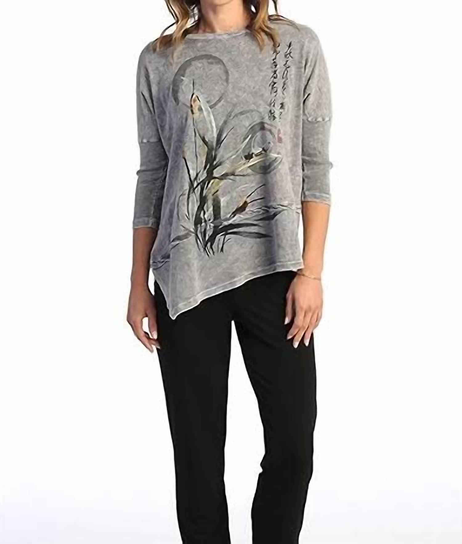 Jess & Jane - Pinball Mineral Washed Dolman Sleeve Cotton Top
