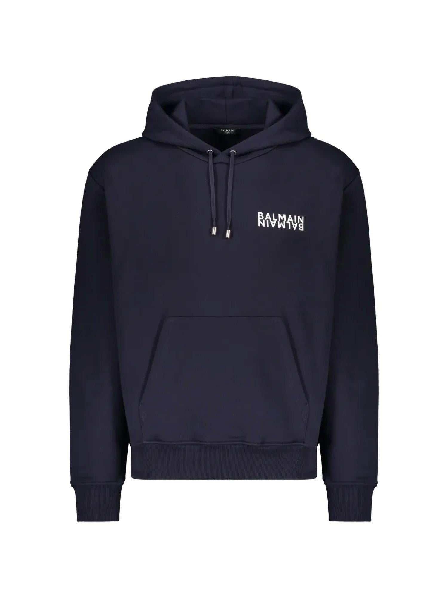 Balmain - Men's Double Logo Cotton Hoodie