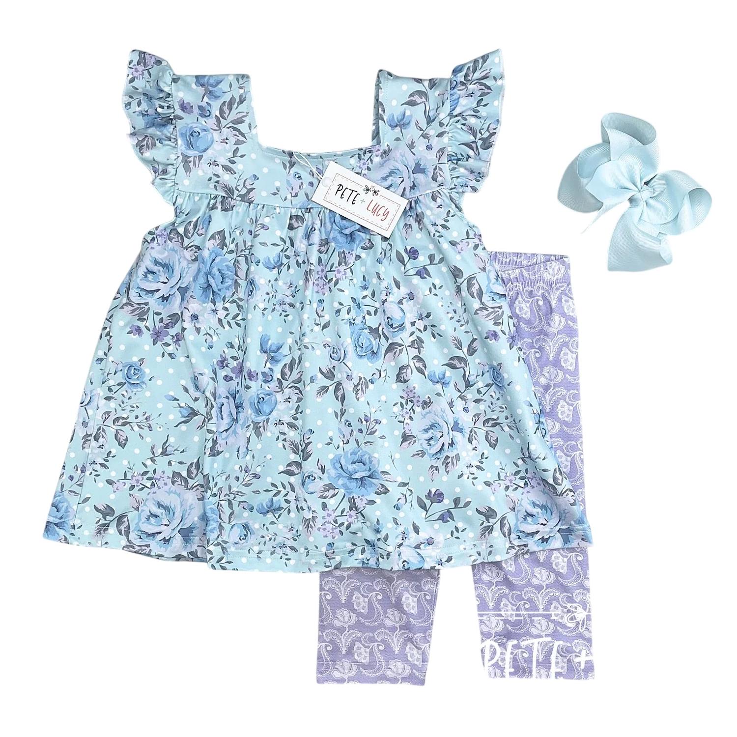 Pete + Lucy - Baby Floral Short Set