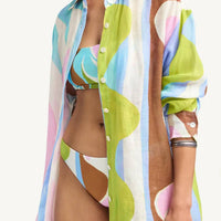 Vitamin A - Playa Linen Boyfriend Shirt