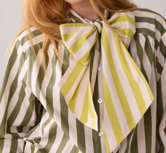 Summum - Contrast Bow Tie Blouse