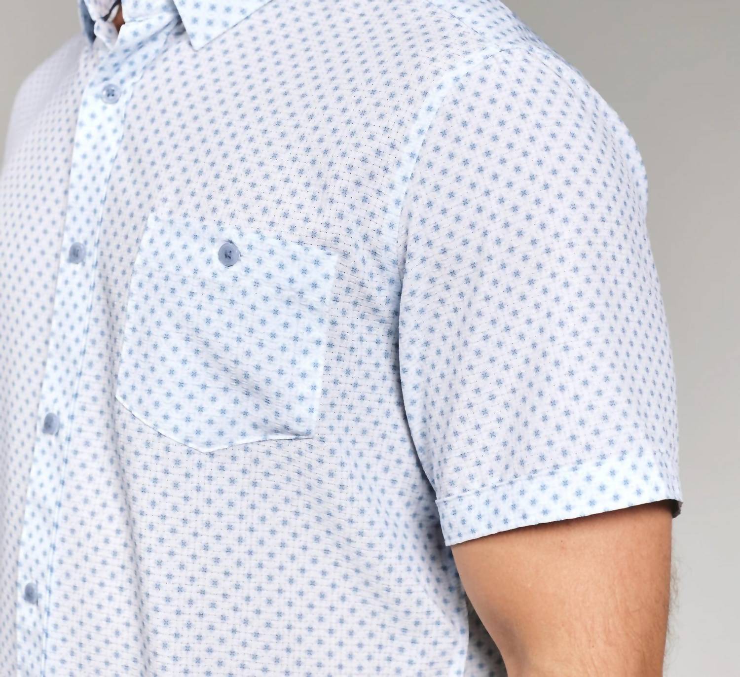 7Diamonds Orion Short Sleeve Shirt in light blue - men's shirt - view 4