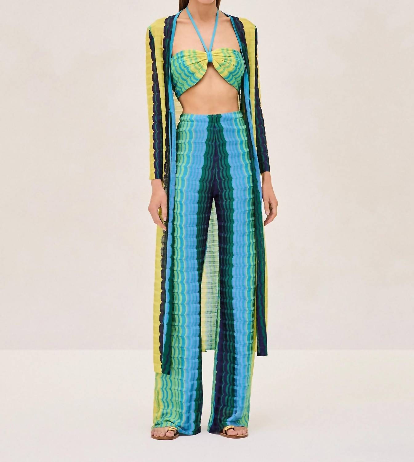 ALEXIS Retti Robe in blue multi - women's intimate - detail view