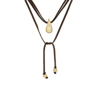 Marlyn Schiff - Suede Drift Pendant Necklace