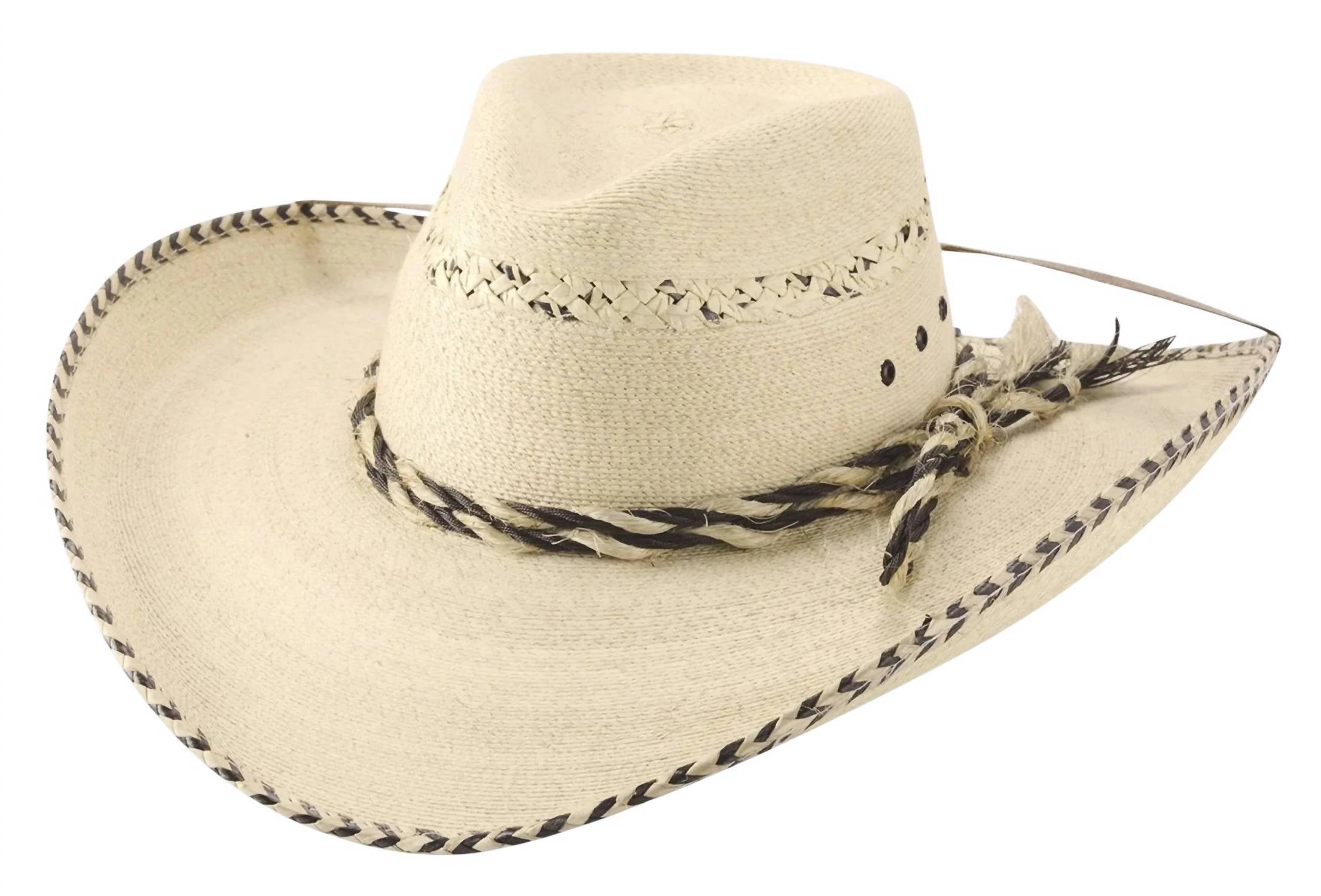 Bullhide Hats - Unisex Scottsdale Mexican Palm Straw Cowboy Hat