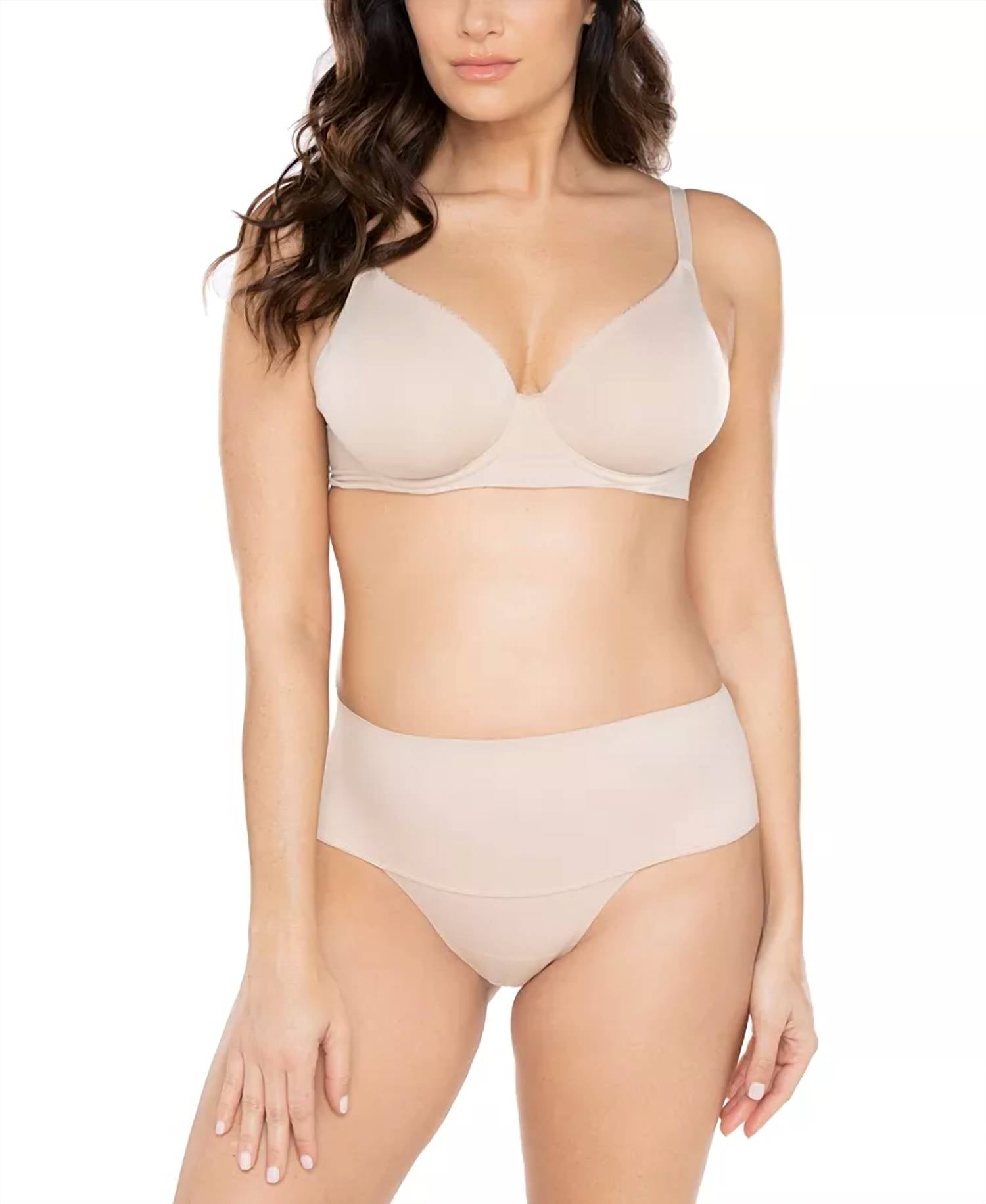 Miraclesuit Comfy Curves Waistline Thong in nude - women's intimate - detail view
