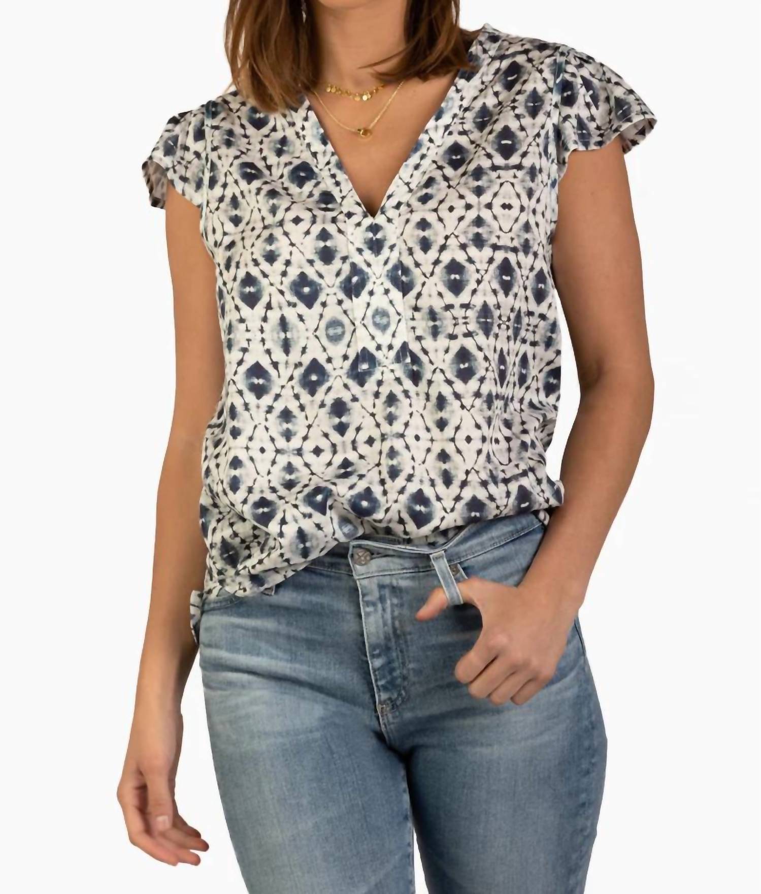 Dylan - Riley Blouse With Stitch Details