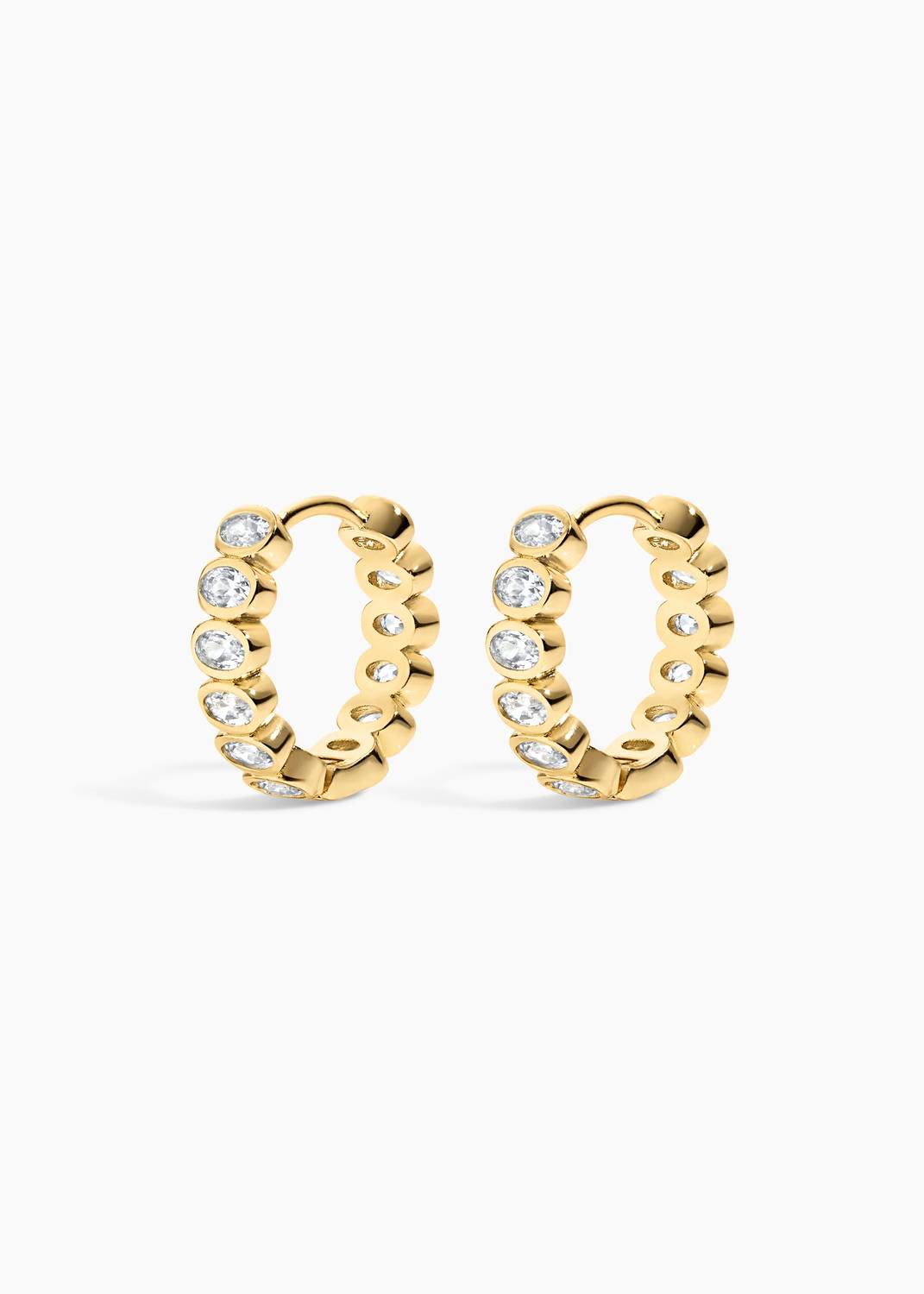 Electric Picks - Champagne Hoops Earrings