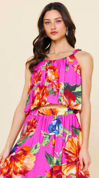 Skies Are Blue - Floral Maxi Skirt