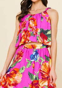 Skies Are Blue - Floral Maxi Skirt