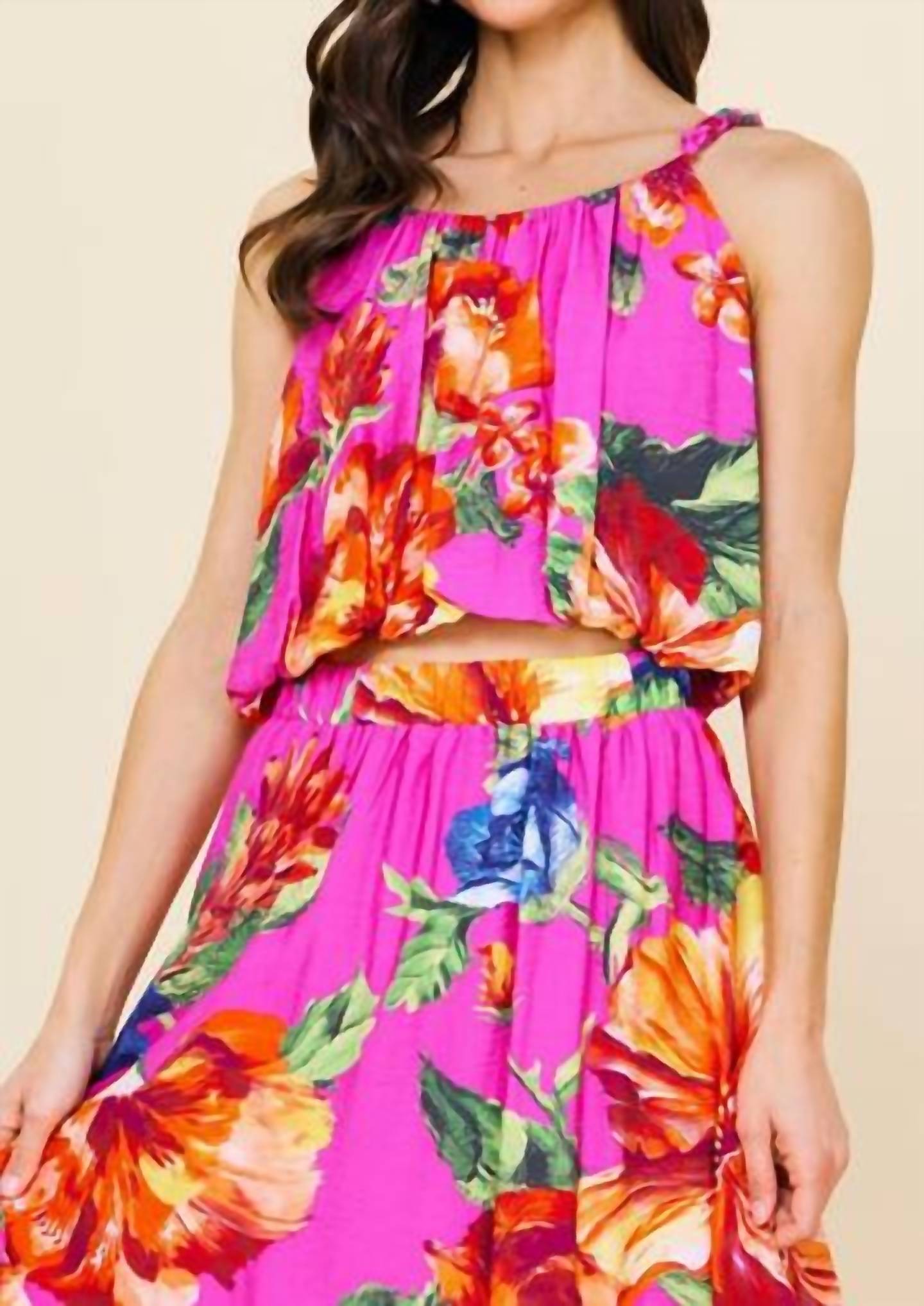 Skies Are Blue - Floral Maxi Skirt
