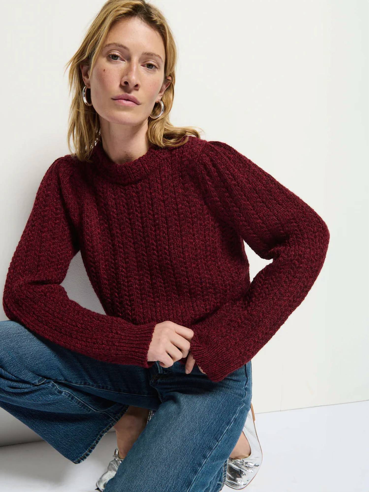 Nation Ltd - Eboni Mock Neck Tuck Top