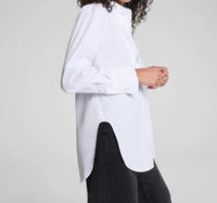 Spanx - Oversized Poplin Button Up Tuxedo Shirt