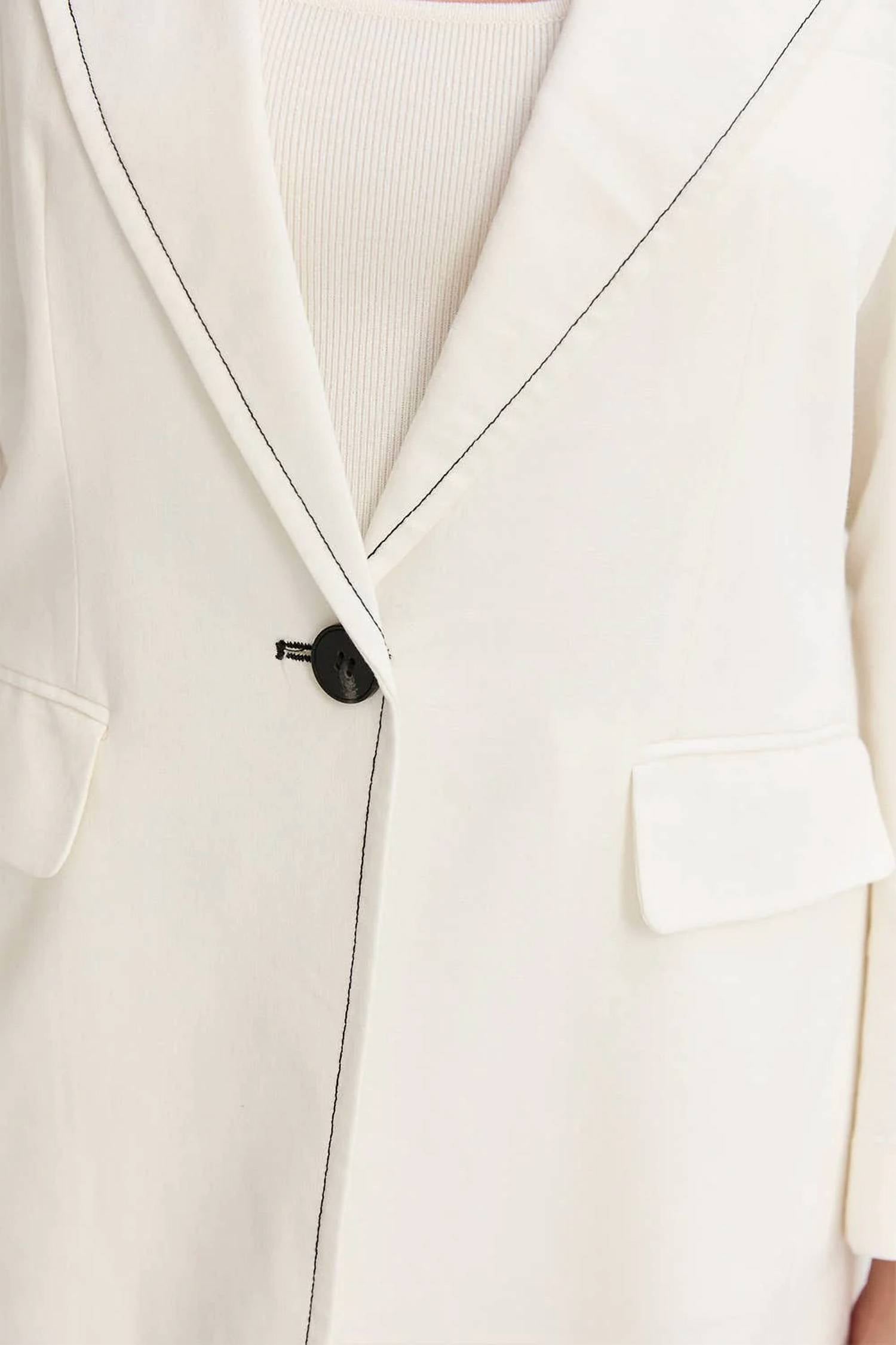 Crescent - Renata Contrast Stitch Blazer