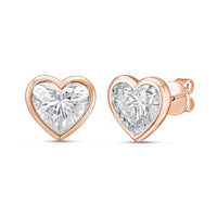 Diana M Jewels - Women's Heart Lab-Grown Diamond Stud Earrings (10.00 Ct) - Bold