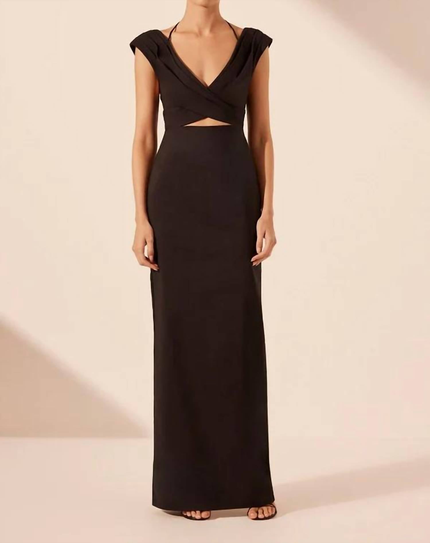 Shona Joy - Lani Cross Front Ruched Maxi Dress