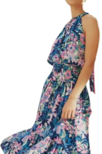 Current Air - Painterly Floral Midi Dress