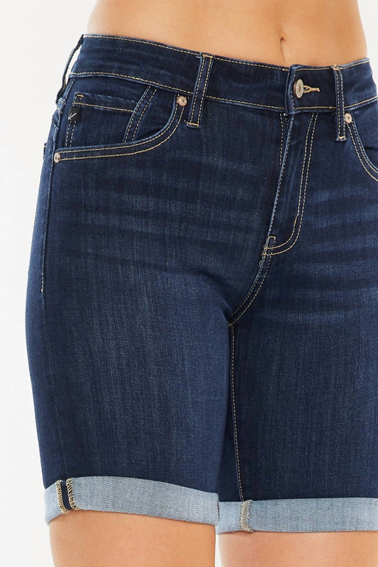 Kancan - Mid Rise Hem Detail Shorts