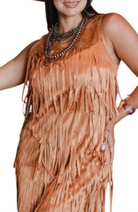 Lucky & Blessed - Layered Fringe Mini Dress