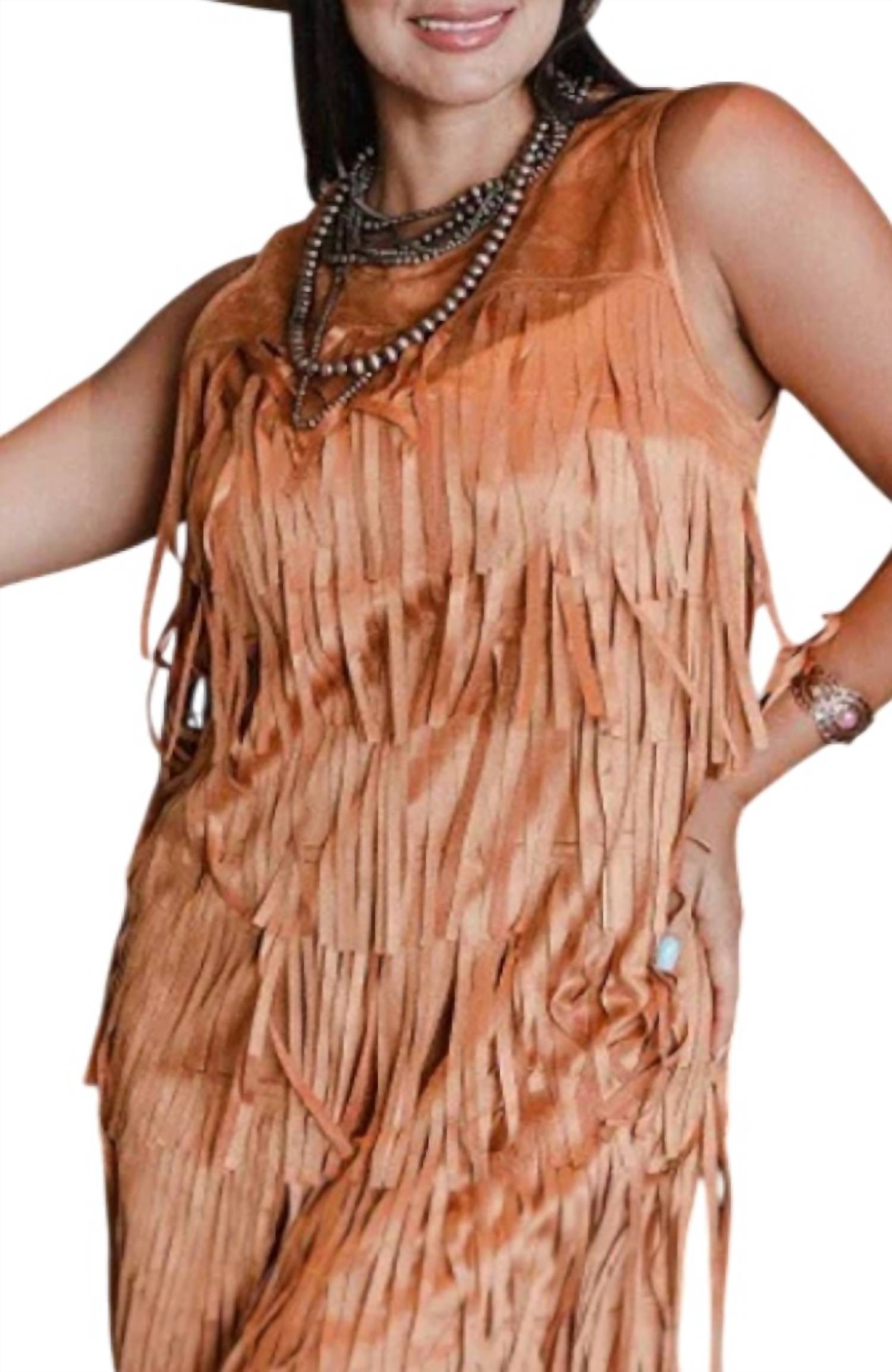 Lucky & Blessed - Layered Fringe Mini Dress