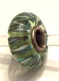 Trollbeads Women's Universal Charm Bead in unique green green stripes - women's item