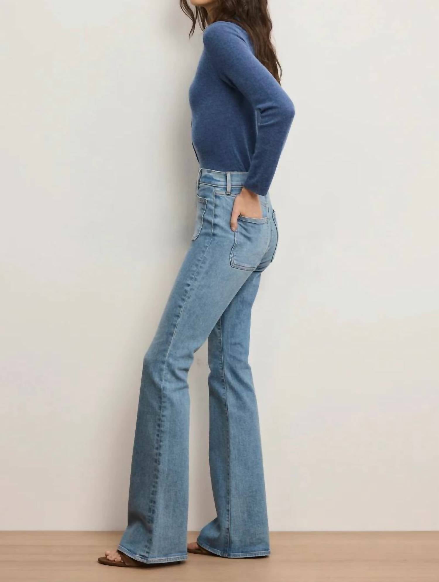 Veronica Beard - Beverly Patch-pocket Skinny Flare Jean