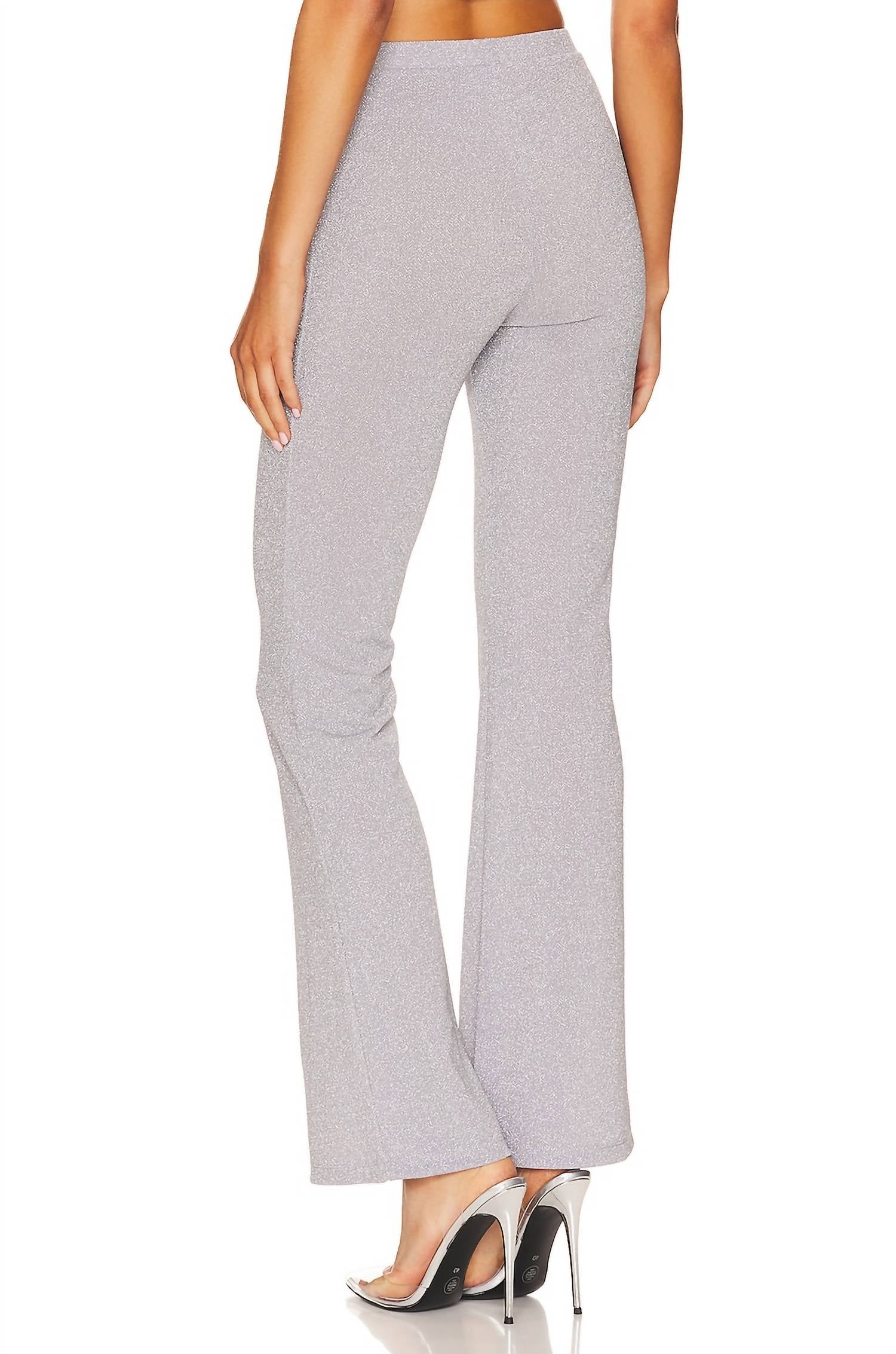 Beach Riot Shanna High Rise Pants in silver - women's pants - detail view