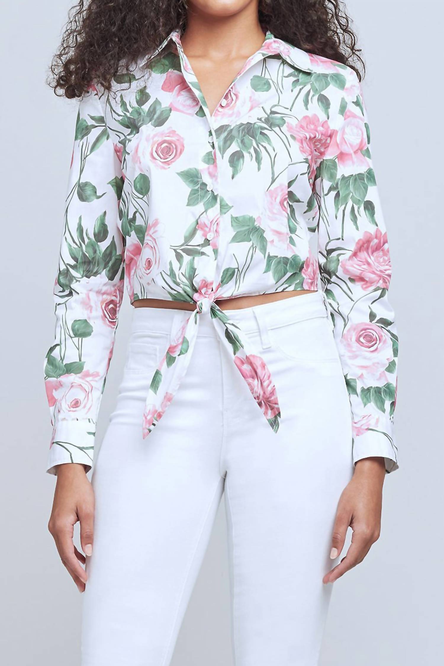 L'Agence - Gaia Tie Front Blouse