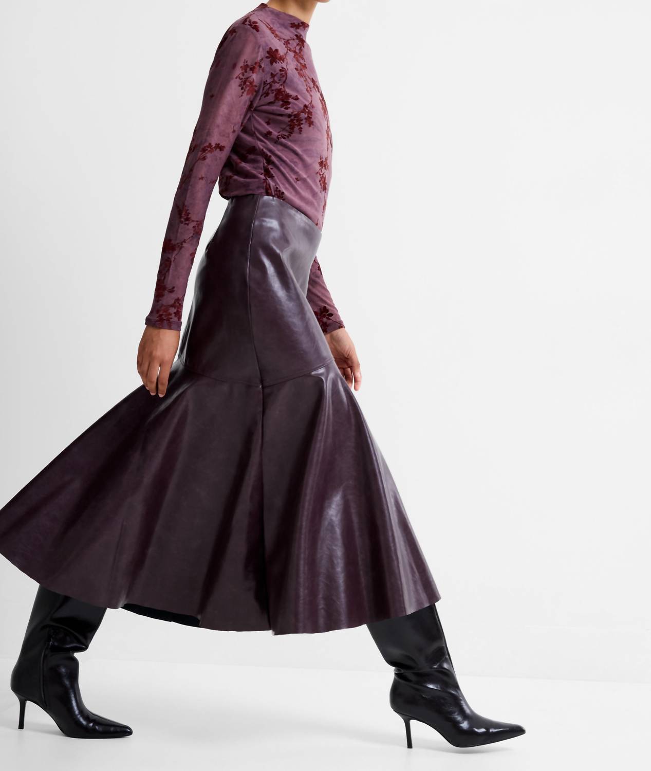 French Connection - Kayleigh Fluted Midi Skirt