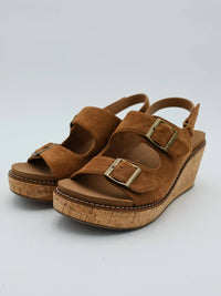 Corkys Footwear - Women's My 2 Cents Wedge Buckle Sandals