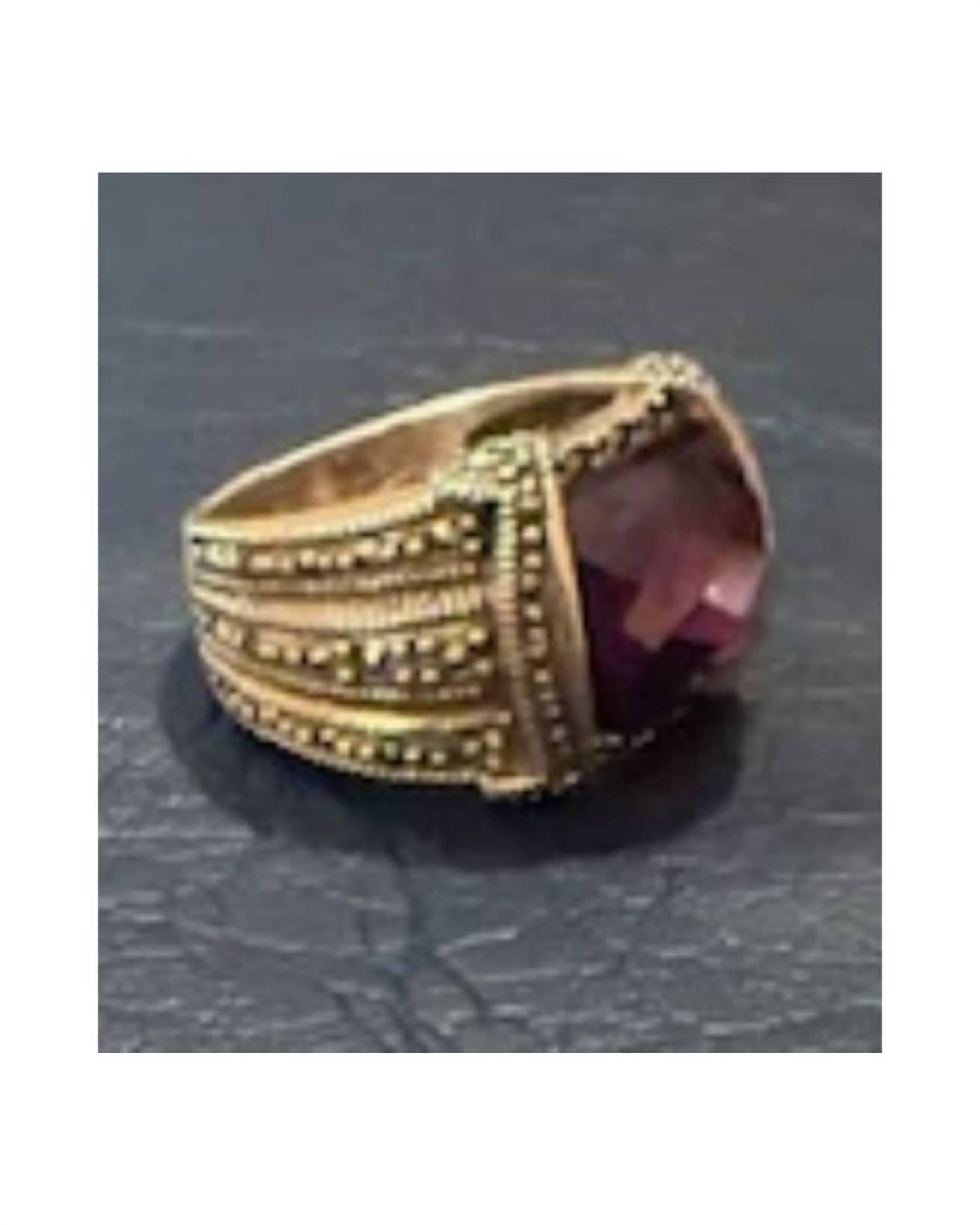 P & K Jewelry - Women's Sterling Faceted Marcasite Ring