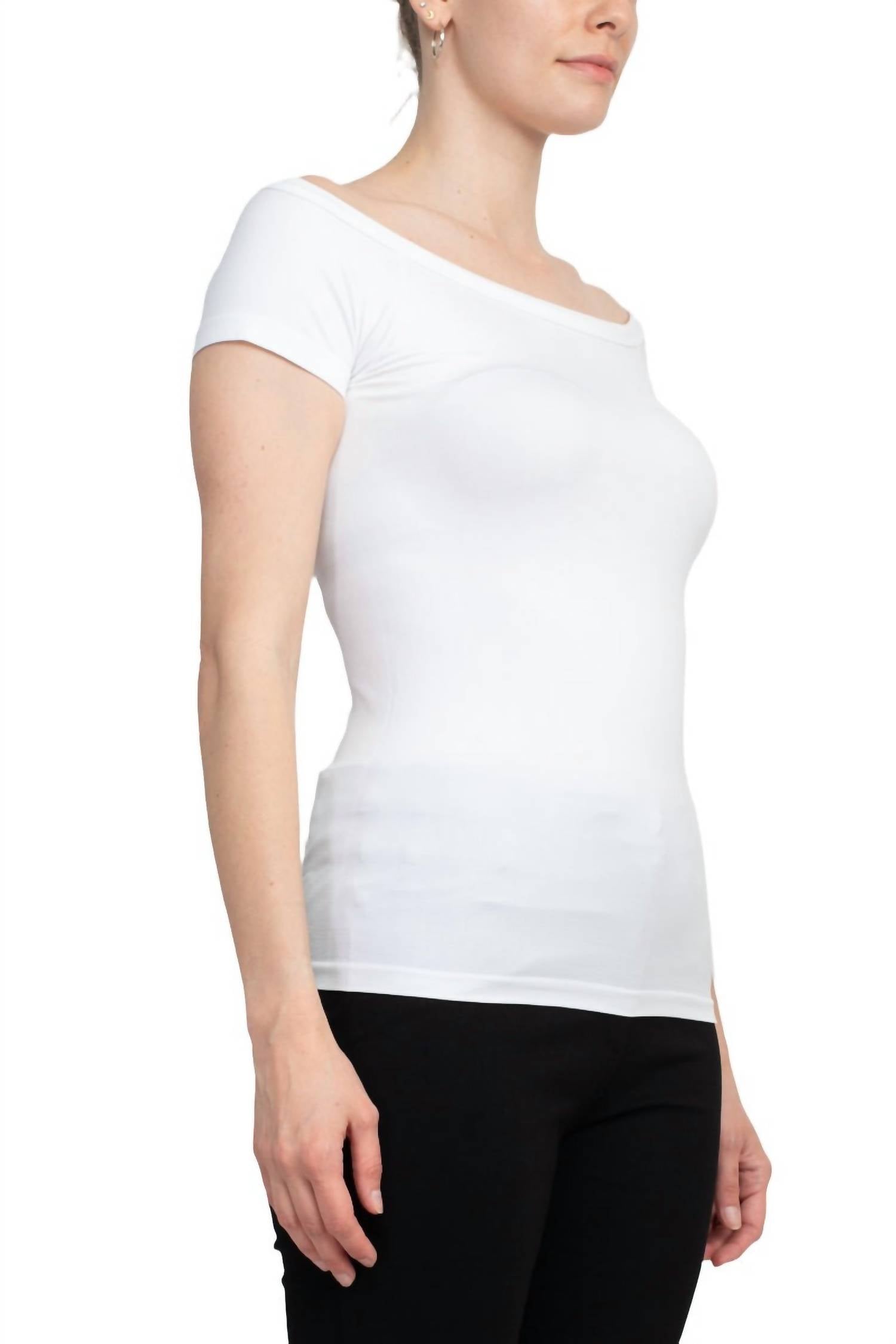 Alberto Makali - Off The Shoulder Solid Spandex Top