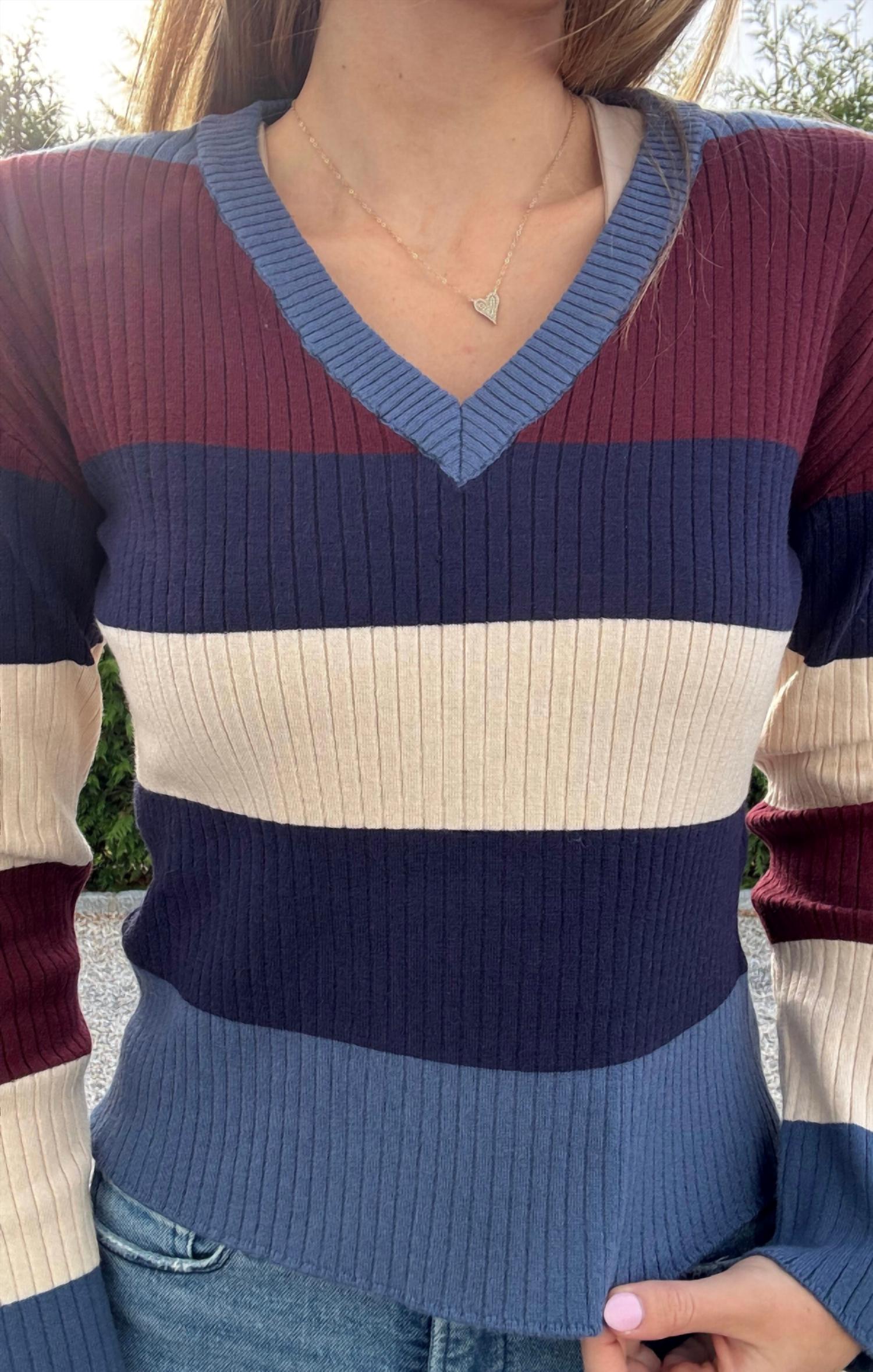 Red Haute - Lucy V Neck Sweater