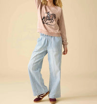 Flags & Anthem Triana Wide Leg Pant in railroad stripe - women's pants - alternate view